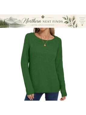 Womens Fair Isle Knit Sweater Wool Blend Crewneck Pullover